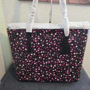 Kate Spade Tote Schuyler Saffiano Medium handbag Purse Black Multi